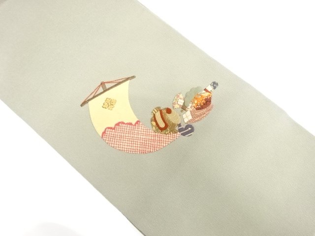 JAPANESE KIMONO / CREPE DE CHINE / OSHIE / TAKARAZUKUSHI PATTERNS / NA